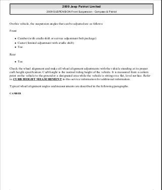 Manuales de reparaciones jeep compass y patriot limited 2007-2009