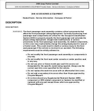 Manuales de reparaciones jeep compass y patriot limited 2007-2009