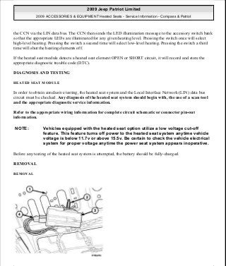Manuales de reparaciones jeep compass y patriot limited 2007-2009