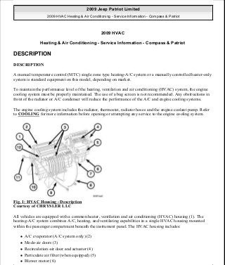 Manuales de reparaciones jeep compass y patriot limited 2007-2009
