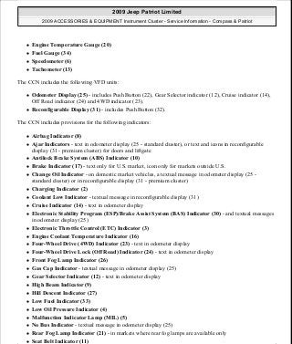 Manuales de reparaciones jeep compass y patriot limited 2007-2009