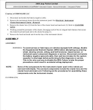 Manuales de reparaciones jeep compass y patriot limited 2007-2009