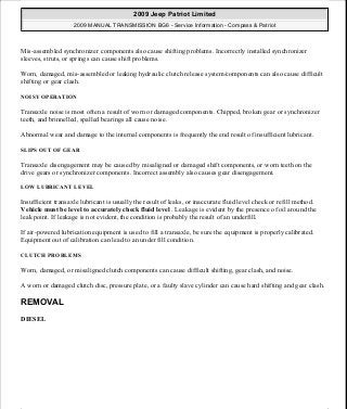 Manuales de reparaciones jeep compass y patriot limited 2007-2009