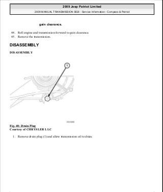 Manuales de reparaciones jeep compass y patriot limited 2007-2009