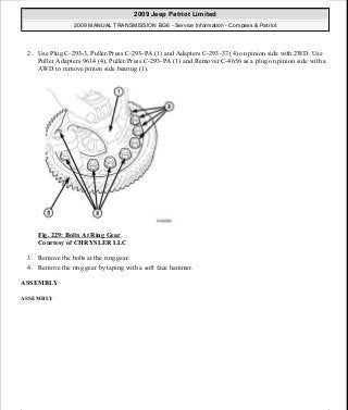 Manuales de reparaciones jeep compass y patriot limited 2007-2009