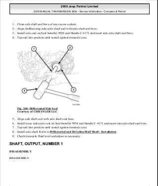 Manuales de reparaciones jeep compass y patriot limited 2007-2009