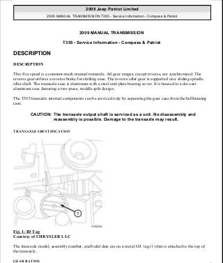 Manuales de reparaciones jeep compass y patriot limited 2007-2009