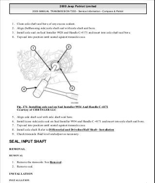 Manuales de reparaciones jeep compass y patriot limited 2007-2009