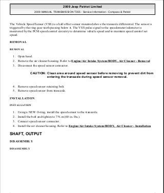 Manuales de reparaciones jeep compass y patriot limited 2007-2009