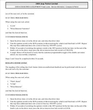 Manuales de reparaciones jeep compass y patriot limited 2007-2009