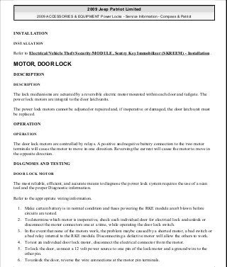 Manuales de reparaciones jeep compass y patriot limited 2007-2009