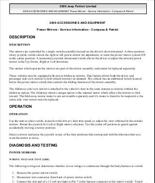 Manuales de reparaciones jeep compass y patriot limited 2007-2009