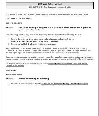 Manuales de reparaciones jeep compass y patriot limited 2007-2009