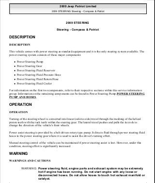 Manuales de reparaciones jeep compass y patriot limited 2007-2009
