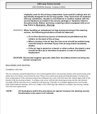 Manuales de reparaciones jeep compass y patriot limited 2007-2009