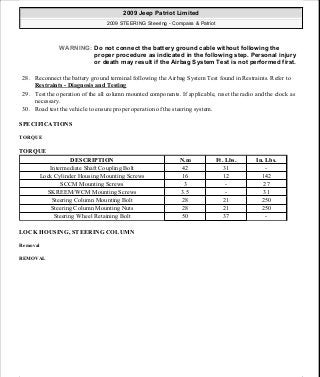 Manuales de reparaciones jeep compass y patriot limited 2007-2009