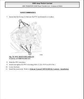 Manuales de reparaciones jeep compass y patriot limited 2007-2009