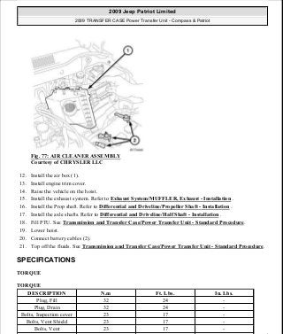 Manuales de reparaciones jeep compass y patriot limited 2007-2009