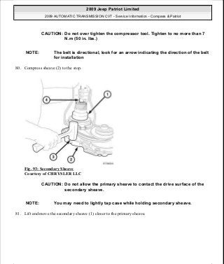 Manuales de reparaciones jeep compass y patriot limited 2007-2009