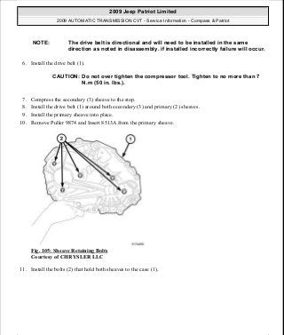 Manuales de reparaciones jeep compass y patriot limited 2007-2009