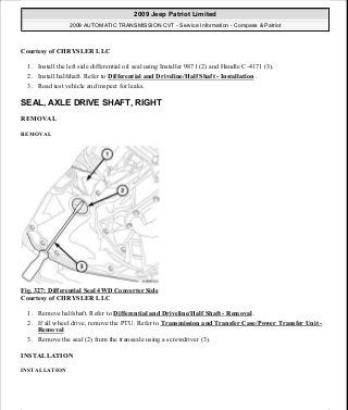 Manuales de reparaciones jeep compass y patriot limited 2007-2009