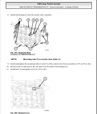 Manuales de reparaciones jeep compass y patriot limited 2007-2009