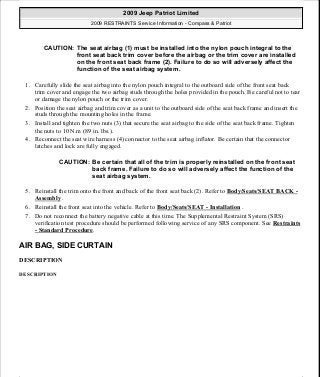 Manuales de reparaciones jeep compass y patriot limited 2007-2009