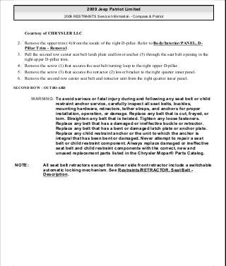 Manuales de reparaciones jeep compass y patriot limited 2007-2009