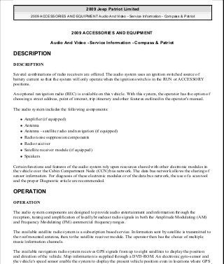 Manuales de reparaciones jeep compass y patriot limited 2007-2009