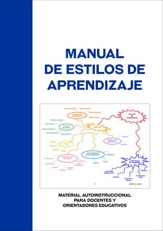 MANUAL
DE ESTILOS DE
APRENDIZAJE
MATERIAL AUTOINSTRUCCIONAL
PARA DOCENTES Y
ORIENTADORES EDUCATIVOS
 