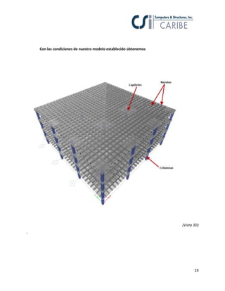 19
Con las condiciones de nuestro modelo establecido obtenemos
(Vista 3D)
´
 