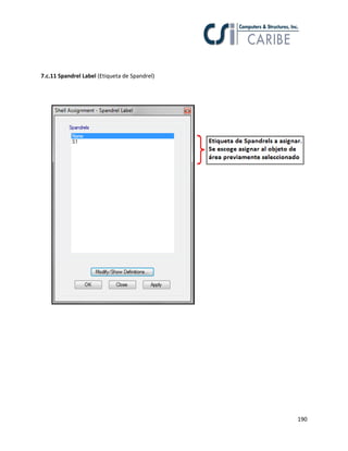 190
7.c.11 Spandrel Label (Etiqueta de Spandrel)
 