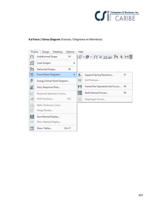 207
9.d Force / Stress Diagram (Fuerzas / Diagrama en Miembros)
 