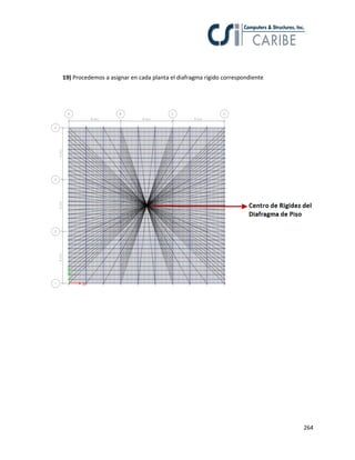 264
19) Procedemos a asignar en cada planta el diafragma rígido correspondiente
 