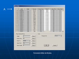 A
Formulario Editor de Niveles.
 