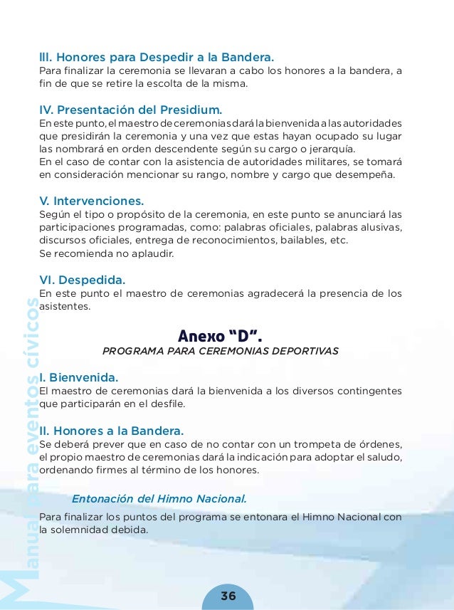 Manual eventos cívicos