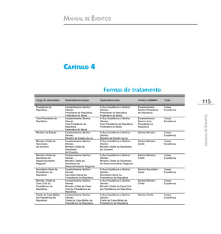 MANUAL DE EVENTOS




CAPÍTULO 4


              Formas de tratamento
                                     115




                                     MANUAL DE EVENTOS
 