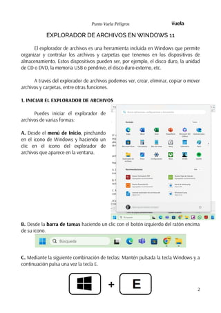 Manual sobre el explorador de archivos en Windows 11 y ejercicios (2024 ...