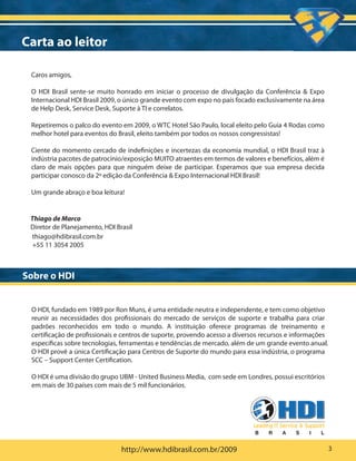 Manual do Expositor HDI 2009