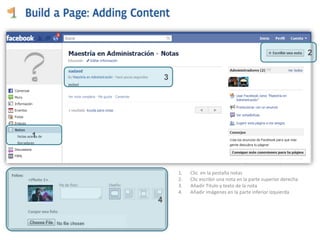 231Clic  en la pestaña notasClic escribir una nota en la parte superior derechaAñadir Titulo y texto de la notaAñadir imágenes en la parte inferior izquierda4