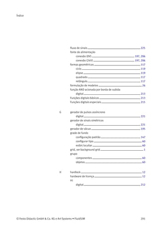 C. Pesquisa de Material Didático
35 Secagem do ar, absorção
A secagem por absorção é um processo puramen-
te químico. A umidade do ar comprimido forma
um composto com o elemento secante no reser-
vatório. Isso faz com que o elemento secante se
decomponha; ele é então eliminado como um
ﬂuido na base do reservatório. O elemento secan-
te precisa ser reabastecido com uma freqüência
que depende da temperatura do ar comprimido, o
conteúdo da água e a vazão.
 