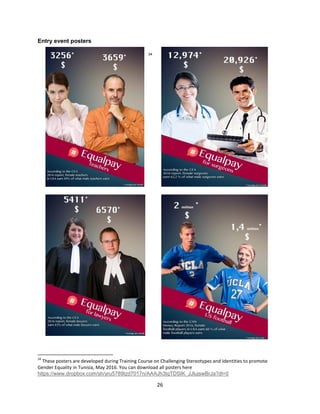 26
Entry event posters
34
34
These posters are developed during Training Course on Challenging Stereotypes and Identities to promote
Gender Equality in Tunisia, May 2016. You can download all posters here
https://www.dropbox.com/sh/yru5789tzd7017n/AAAJh3tqTDSIK_JJlujswBrJa?dl=0
 