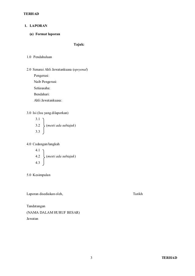 Manual format dan contoh penulisan esei berformat
