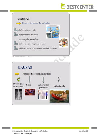  Fundamentos Gerais de Segurança no Trabalho
| M a n u a l d e F o rma ç ã o

Pág. 60 de 65

 