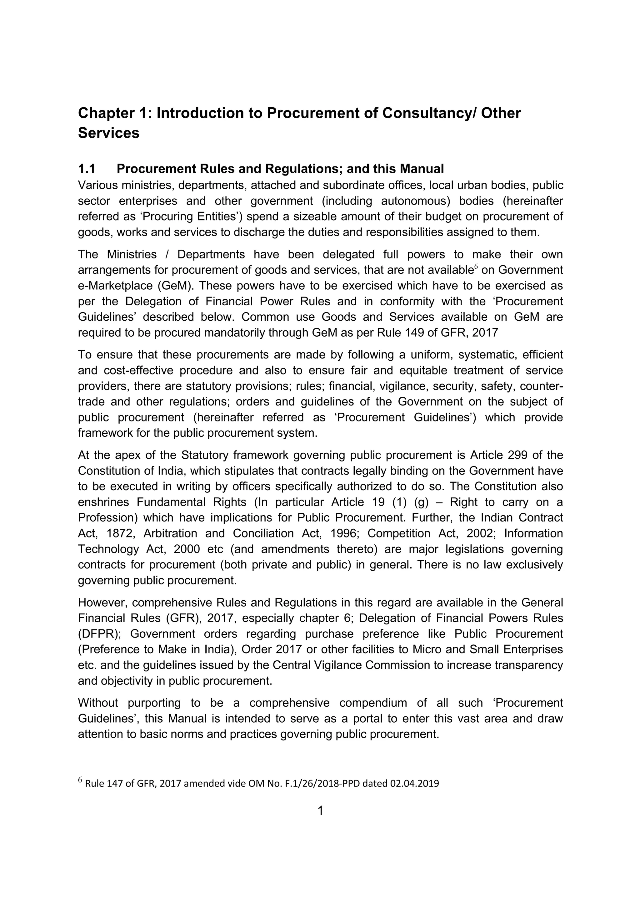 Manual For Procurement Of Consultancy Other Services 0 Pdf