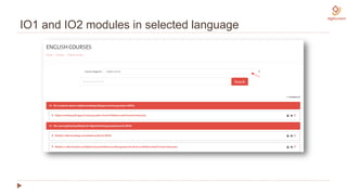 IO1 and IO2 modules in selected language
 