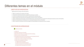 Diferentes temas en el módulo
 