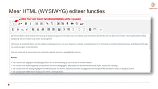 Meer HTML (WYSIWYG) editeer functies
 