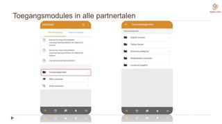 Toegangsmodules in alle partnertalen
 