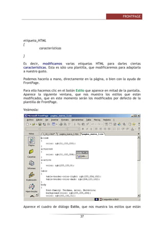 8Q KLSHUYtQFXOR ORFDO HV XQ YtQFXOR D XQD SiJLQD TXH VH HQFXHQWUD HQ HO
PLVPR VLWLR ZHE (VWR VLJQLILFD TXH HO DUFKLYR GH OD SiJLQD ZHE D OD TXH VH
UHILHUH HO YtQFXOR VH HQFXHQWUD HQ HO PLVPR GLVFR TXH OD SiJLQD TXH FRQWLHQH
HO YtQFXOR $Vt SDUD UHIHULUQRV D HOOD WDQ VROR EDVWD FRQ SRQHU OD UXWD R
GLUHFFLyQ HQ HO GLVFR GXUR 6L VH HQFXHQWUD HQ OD PLVPD FDUSHWD EDVWD FRQ
SRQHU VX QRPEUH 6L VH HQFXHQWUD HQ XQD FDUSHWD TXH FXHOJD GH OD DFWXDO KD
TXH SRQHU HO QRPEUH GH OD FDUSHWD  HO GHO DUFKLYR
3RU HMHPSOR VXSRQJDPRV TXH WHQHPRV XQ YtQFXOR GHVGH HVWD SiJLQD D RWUD
OODPDGD FXUVR TXH HVWi HQ OD FDUSHWD DFFHVV (O YtQFXOR VHUtD
DFFHVVFXUVRKWP
+LSHUYtQFXOR D RWUR VLWLR ZHE SiJLQD H[WHUQD 